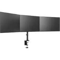 Multibrackets M Deskmount Basic Triple - Monteringssæt (bordmontering) - for 3 LCD skærme - stål, højglansaluminium - sort - skærmstørrelse: 15-27
