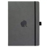 Dingbats* Notebooks, Dingbats* - Wildlife A4 Grid Notebook - Ekstra stor indbundet pu læderjournal - Til arbejdsrejser - Lomme Elastisk lukning Pen Holder Bogmærke
