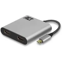 ACT USB-C til 2× HDMI dual monitor MST-adapter