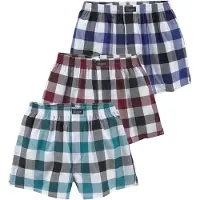 Le jogger Boksershorts turkis / royalblå / vinrød / hvid