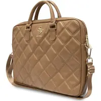 GUESS Quiltet 4G-taske til en 16" bærbar computer - brun