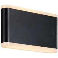 QAZQA Mørkegrå udendørs væglampe 17,5 cm inkl. LED IP65 - Batt