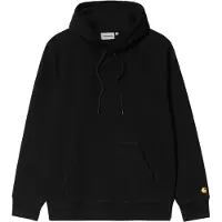 Carhartt WIP Sweatshirt 'HOODED CHASE SWEAT BLACK / GOLD' sort