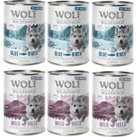 Wolf of Wilderness Økonomipakke: 24 x 400 g Little - Duo-Protein - Mix: 2 varianter, junior