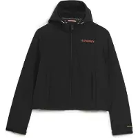 Superdry Superdrytil kvinder. W5011656A Trekker softshell jakke med hætte sort (L), Casual, Polyester, Lange ærmer