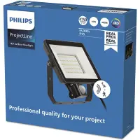 Philips ProjectLine - Projektører - LED - 50 W - naturligt hvidt lys - 4000 K - flad - sort, klar