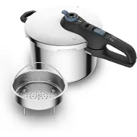 Tefal Trykkoger SECURE TRENDY 6 L + kurv i rustfrit stål