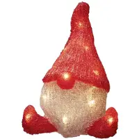 Konstsmide Julemand Juledekoration i akryl 26cm 16 LED 3xAAA