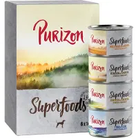 Purizon Superfoods 6 x 140 g - Mix: 2 x Kylling, 2 x Tun, 1 x Vildsvin, 1 x Vildt