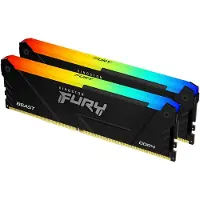 Kingston FURY Beast RGB DDR4-3600 - 16GB - CL17 - Dual Channel (2 pcs) - Intel XMP - Sort med RGB
