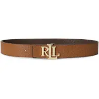 Lauren Accesorios Lauren Ralph Laurentil kvinder. 412912040002 Vendbart læderbælte, brun, chokolade (L), Casual