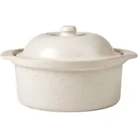 Broste Copenhagen Vig ovnfast fad med låg 20,5x24 cm Beige