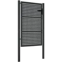 vidaXL havelåge antracitgrå 100x125 cm stål