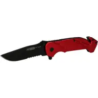Ks Tools 907.2220, Låsning af knivblad, Camper/scout, Dråbepunkt, Sort, Rød, 21 cm, 8,5 cm
