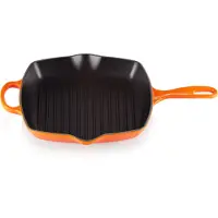 Le Creuset emaljeret stbejern signatur firkantet stegepandegrill 10,25" Flamme