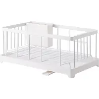 Yamazaki Alloy Steel Home 2875 Wire Dish Drainer Rack ?n st?rrelse hvid