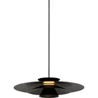QAZQA Design pendellampe sort inkl. LED 3-trins dæmpbar - Pauline