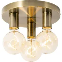 QAZQA Smart loftlampe bronze rund inkl. 3 Wifi G95 - Facil