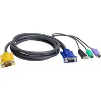 Aten 2L-5303UP - Kabel til tastatur / video / mus (KVM) - USB, PS/2, HD-15 (VGA) (han) til 18 pin SPHD (han) - 3 m
