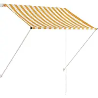 vidaXL foldemarkise 150x150 cm gul og hvid