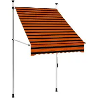 vidaXL manuel foldemarkise 100 cm orange og brun