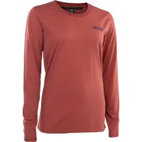 iON - MTB tøj dame - Bike Jersey S_Logo LS Dr Wo Spicy Red til UnisexBomuld - Størrelse XS - Rød