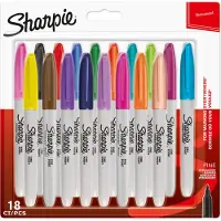 Sharpie Permanent Markers | Fin spids | Forskellige sjove farver | 18 styk