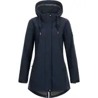 Ankerglut Overgangsjakke 'Softshellmantel Ankerglutbrise Damen Softshelljacke Kapuze' navy