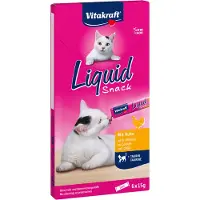 Vitakraft Cat Liquid-Snack med kylling + taurin - 6 x 15 g