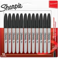 Ginza.se Permanent Markers | Fin spids | Sort | 12 styk