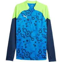 Puma Funktionsskjorte 'IndividualCUP' navy / azur / lysegrøn / hvid