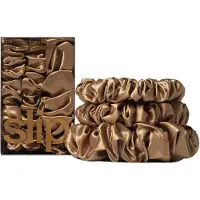 Slip Pure Silk Back To Basics Assorted Scrunchies Copper Hårelastik 3 stk.