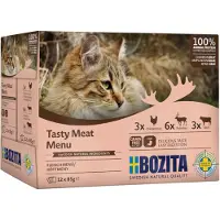 Bozita Bidder i gelé pose 12 x 85 g - Mixpakke Kødmenu (3 varianter)