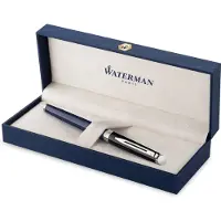 Waterman Hémisphère, Sort, Blå, Lak, Rustfrit stål, Fin, Ambidextrous