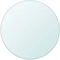 vidaXL bordplade hærdet glas rund 600 mm