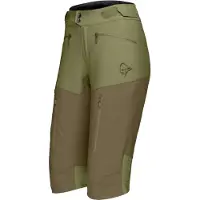 Norrøna - MTB tøj dame - Fjora Flex1 Shorts W'S Loden Green til UnisexSoftshell - Størrelse XS - Kaki