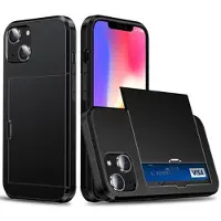 Mtp Products iPhone 14 Hybrid Cover med Glidende Kortslot - Sort