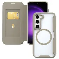 Mtp Products Samsung Galaxy S24+ Flip Cover med Kortholder - MagSafe-kompatibel - Khaki