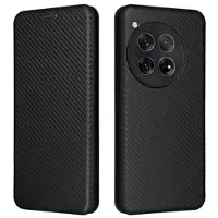 Mtp Products OnePlus 12 Flip Cover - Karbonfiber - Sort
