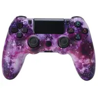 Mtp Products Trådløs Gaming-Controller med Højttaler og Stereoheadsetstik til PS4 - Lilla Stjernehimmel