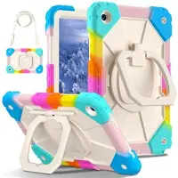 Mtp Products Samsung Galaxy Tab A9+ Heavy Duty 360 Cover med Håndrem - Farverig