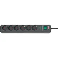 Brennenstuhl Eco-Line - Strømstødsbeskytter - output-stikforbindelser: 6 - antracit (sort)