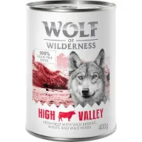Wolf of Wilderness Økonomipakke: 24 x 400 g Adult - Single Protein - High Valley - Okse