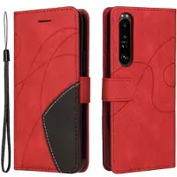 Mtp Products Bi-Color Series Sony Xperia 1 III Pung - Rød