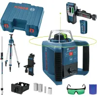 Bosch Professional Set Grl 300 Hvg Professional+rc1+wm 4+lr 1g+bt 300+gr 240 Roterende Laserniveau