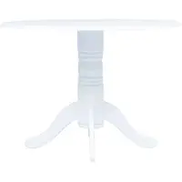 vidaXL Spisebord 106 Cm Massivt Gummitræ - Hvid