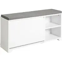 SoBuy Skobænk Hvid 90x46x24 cm