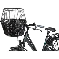 Animal Boulevard flettet cykelkurv til styret – sort