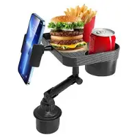 Mtp Products Multifunktionel roterende smartphoneholder til bilens kopholder SB-6088 - sort
