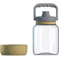 Asobu - The Barkley Dog Bowl - Tritan-flaske 1,5 liter med hundeskål sennepsgul